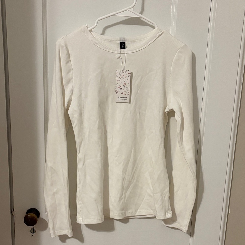 White Long Sleeve Top